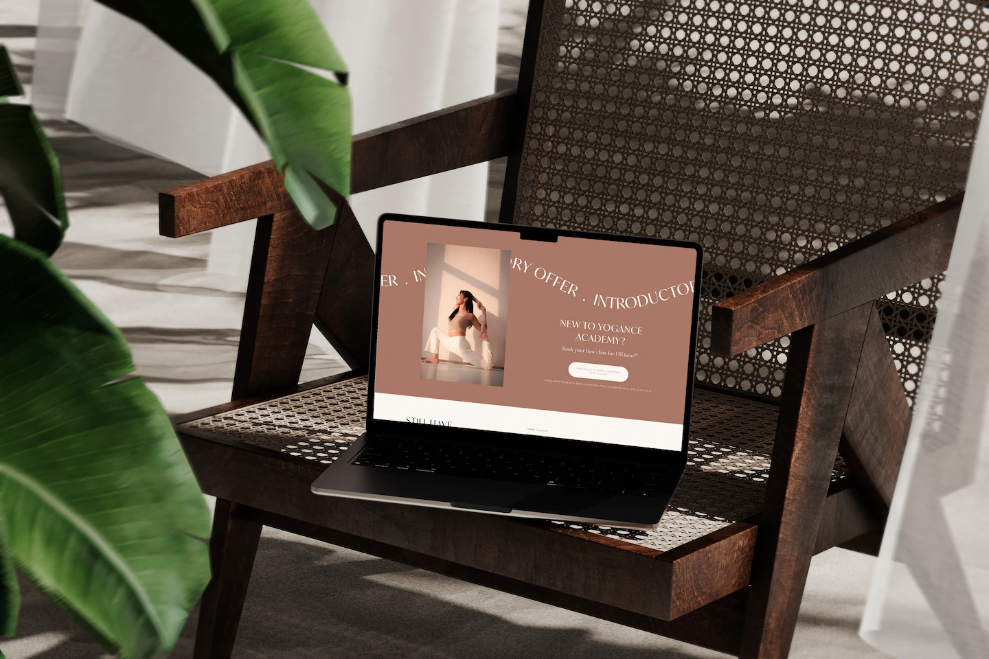 Yogance — Desktop mockup